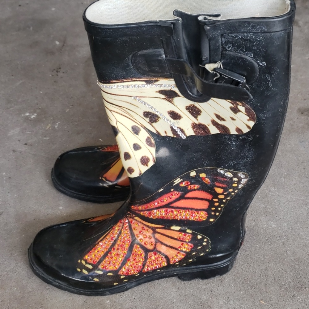 Butterfly Rain boots
